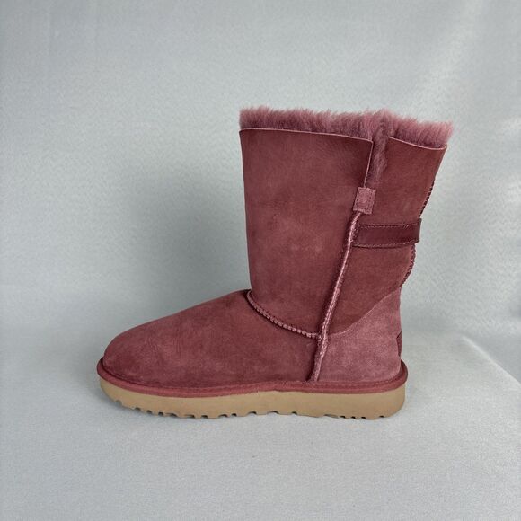 Women's UGG Boots Size 8 Classic Short Nash Not Burgundy Festival Boho - Picture 6 of 15